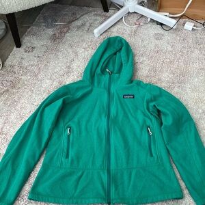 Patagonia large green fleece hoodie